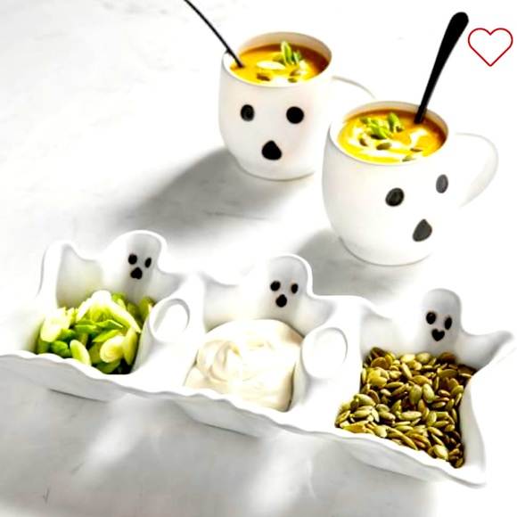 Pottery Barn Dining Pottery Barn Ghost Shaped Stoneware Triple